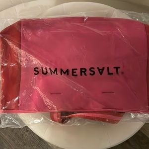Summersalt x FabFitFun The Perfect Beach Tote Neoprene Red Pink
